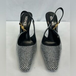 Versace
Crystal Stiletto Slingback Pumps